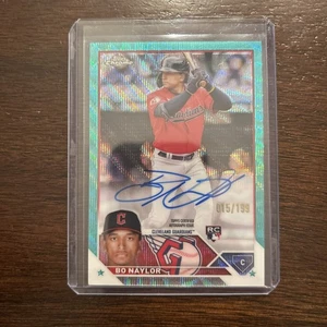2023 Topps Chrome Rookie Autographs Aqua Wave Refractor #RA-BN Bo Naylor 15/199 - Picture 1 of 2