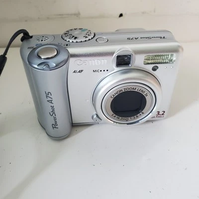 Canon PowerShot A75 3.2MP Digital Camera FOR PARTS - Image 1 of 4