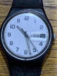 Vintage Swiss Swatch AG 1999 Day/Date Quartz Herrenuhr Kopf - 34mm - läuft - Bild 1 von 4