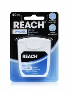 1x, 3x or 6x Reach Waxed Floss Shred Resistant 50m. Bulk Bulk & Save! From $10ea - Picture 1 of 3