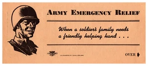 1944 U.S. Army "Army Emergency Relief" where to go and what to instruction page - Picture 1 of 2