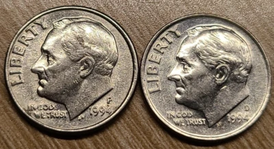 1994 P D Roosevelt Dime Clad ** ON HAND ** - Image 1 of 4