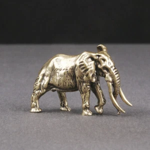Nueva estatua de mamut de latón liso adorno animal juguetes decoración del hogar oficina~ - Imagen 1 de 9