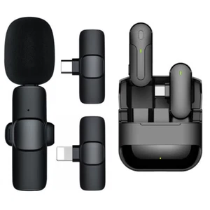 Wireless Microphone Portable Audio Video Recording Mini Mic For Reduction AT - Afbeelding 1 van 20