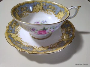 Paragon Tea cup and saucer Floral Pink Rose pattern teacup double warrant 1950s - Bild 1 von 14