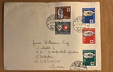1957 Switzerland Pro Patria semi postal set of 5 FDC?  Red Cross