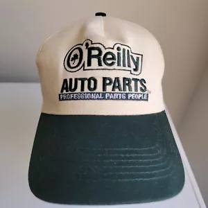 O'Reilly Auto Parts Hat Cap Snapback Green Beige Tan Logo Employee Professional - Picture 1 of 11