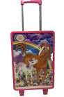 Lisa Frank Suitcase Rainbow Chaser Horses w/ orig. Insert Pink Rolling Luggage