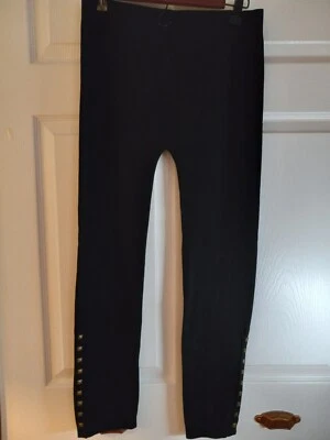 Apt. 9 Leggings negros con lentejuelas color bronce en la parte inferior de la pierna XL Foto 1 de 4