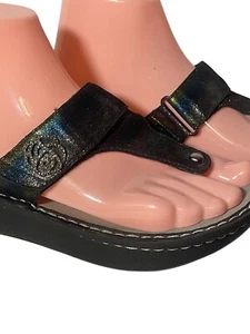 Sandalias Alegria Carina para mujer negras metálicas sin cordones talla 39 EUR/US 9 - Imagen 1 de 13