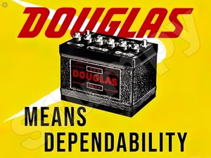 Douglas Batteries Metal Sign 9" x 12" or 12" x 16" - Picture 1 of 1