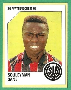 SOULEYMANE SAMY SANE SENEGAL INT 1990-97 ORIGINAL HANDSIGNIERTER PANINI STICKER - Bild 1 von 2