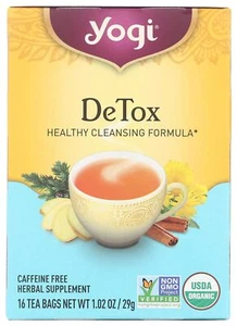 Yogi Detox Herbal Tea Caffeine Free 1 Tea Bags 16 Bag - Picture 1 of 4