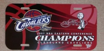 Placa de licencia Cleveland Cavaliers nueva de colección Eastern Champs 2007 Lebron James Cavs Foto 1 de 3