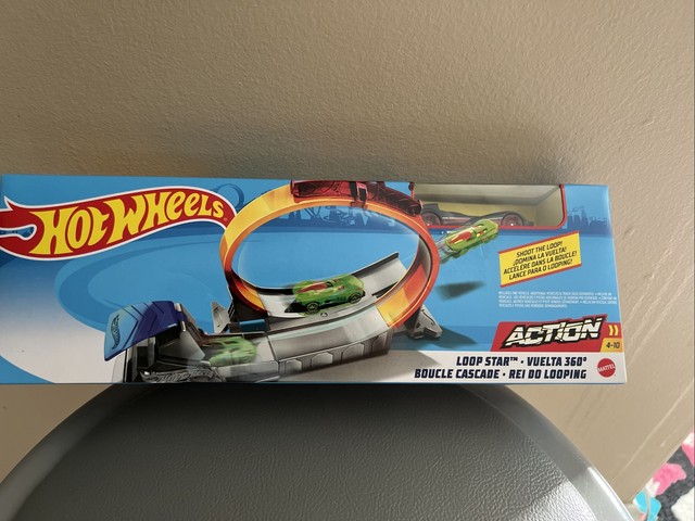 Pista Hot Wheels Loop Star Vuelta 360 Rei do Looping Mattel - Azul