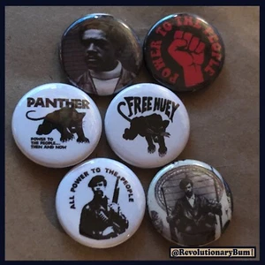 Black Panthers -1"" pulsanti - confezione da 6 - Foto 1 di 2