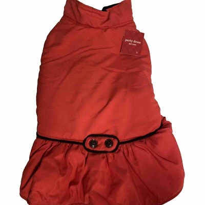 Party Dress Pet Coat Dog Red Large New - Image 1 of 4