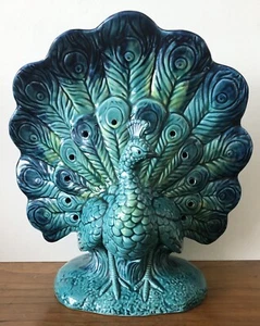 Vintage 1950 Japan Keramik Pfau Figur Figur Skulptur Mid Century Modern - Bild 1 von 10