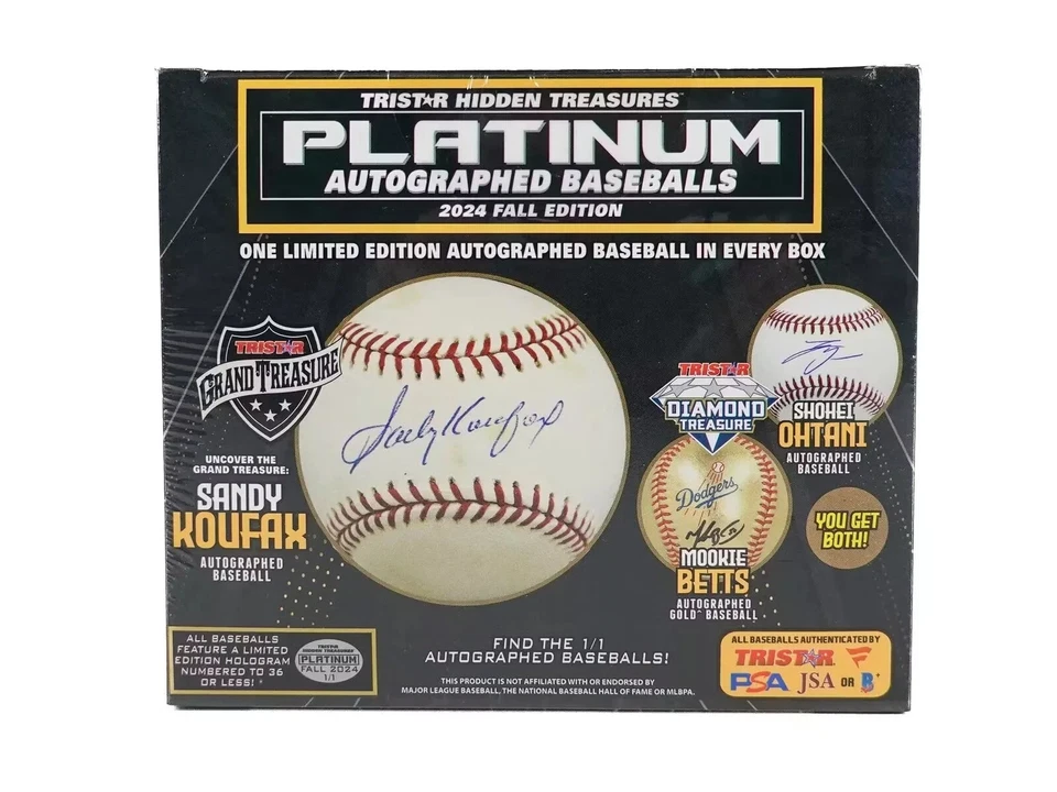 2024 TRISTAR HIDDEN TREASURES PLATINUM AUTOGRAHED BASEBALL HOBBY BOX FALL - Image 1 of 1