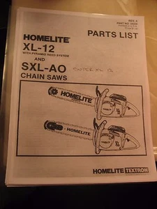 Homelite XL 12, SXL-AO Ersatzteilliste  - Bild 1 von 1