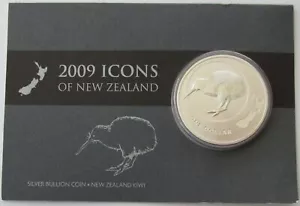 Nueva Zelanda 1 dólar 2009 kiwi 1 oz plata - Imagen 1 de 2