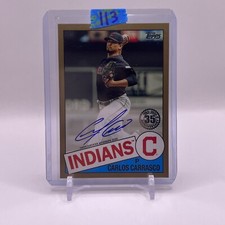 CARLOS CARRASCO 2018 Topps 1983 35th Anniversary Auto Gold /50  (Guardians)