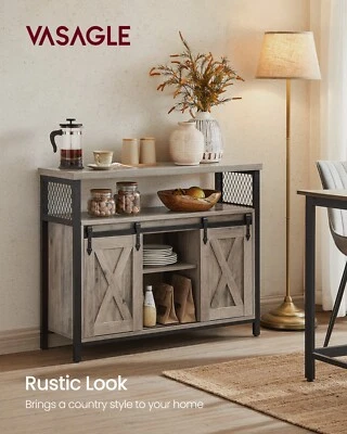 VASAGLE Sideboard, Kitchen Cabinet, Storage Cupboard, LSC092