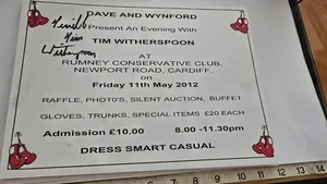TIM WITHERSPOON HAND SIGNED CARD A4 2012 SHOW POSTER & COA - Picture 1 of 1