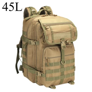 Zaino Militare Tattico Giorno Assalto Pack Uomo Grande Esercito 45L Borsa Emergenza - Foto 1 di 12
