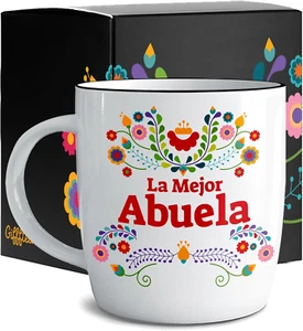La Mejor Abuela Coffee Mug, Best Grandma Gifts Ideas in Spanish for Christmas, M - Picture 1 of 12