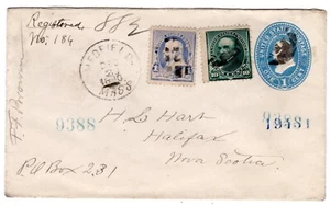 1890 Medfield MA registriert in Nova Scotia Kanada mit Boston Div CCL - Bild 1 von 2