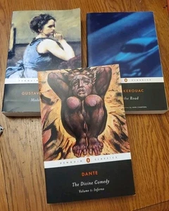 Lot Of 3 Penguin Classics on The Road Madame Bovary & The Devine Comedy Preowned - Bild 1 von 7