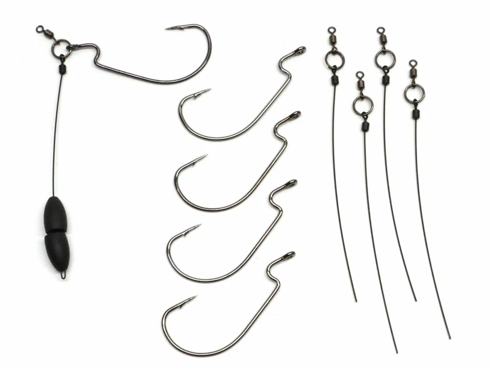 Harmony Fishing Company Punch Shot Rig Kit (paquete de 5, ganchos 4/0 EWG, plataforma Tokyo) Foto 1 de 4