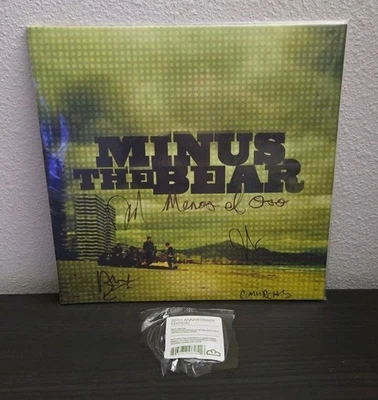 Minus The Bear SIGNED Menos El Oso Vinyl LP Translucent Magenta Autographed 🆕 ✅ - Image 1 of 2