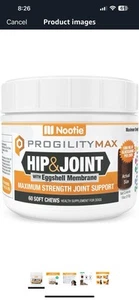 ProgilityMAX Hip & Joint Supplement for Large Dogs Maximum Strength 60 Count - Picture 1 of 10