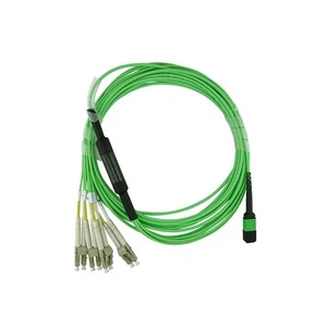 BlueOptics LWL MPO/4xLC Breakout Kabel OM5 15 Meter - Picture 1 of 9