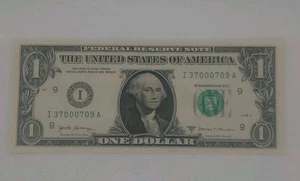 1 $ Fancy TRINARY One Dollar Schein Note 2017A #37000709 - Bild 1 von 11