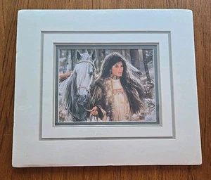 Maija, Moonshadow Horse Native American Maiden Art Print Southwest #MJ-01 11x12" - Picture 1 of 8