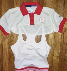 Fila 2 piece polo shirt tee cut out golf top 50+ upf Size Medium $120 - Picture 1 of 6