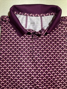 Bonobos Golf Polo Shirt Mens Size M Slim Fit Geometric Stretch Short Sleeve - Picture 1 of 6