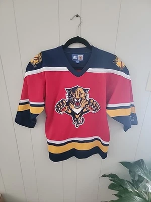 VINTAGE  Florida Panthers Blank Starter NHL Jersey Size Large Boys - Image 1 of 4