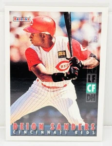 1995 Topps Bazooka Deion Sanders #115 Cincinnati Reds - Foto 1 di 2