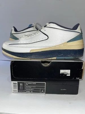 Jordan 2 Low Vintage 2004 BLANCO/MEDIANOCHE AZUL MARINO-UNIV AZUL (Talla 11 EE. UU.) Foto 1 de 4