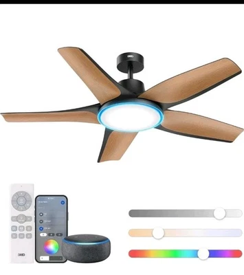 Dreo Smart Ceiling Fans with Lights Low profile Ceiling Fan with Alexa/App 52"  - Image 1 of 4