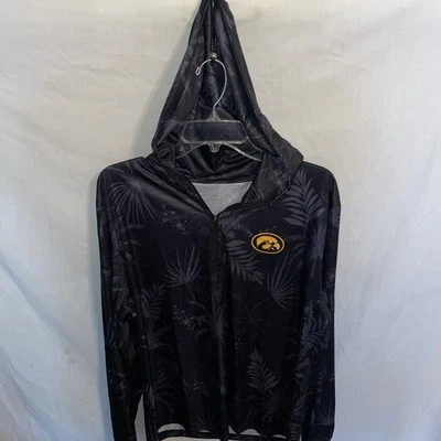 Colosseum 男式运动连帽衫,尺寸 L,黑色花卉运动休闲户外活动 — 第 1/4 张图片