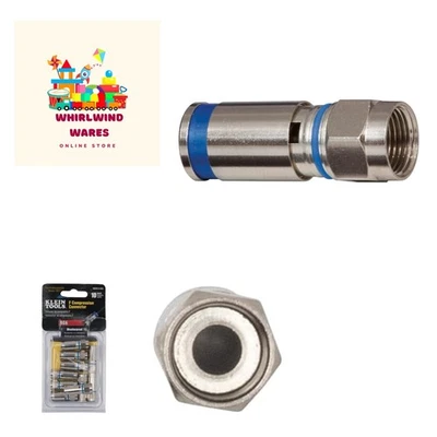 624 Weatherproof Compression F-Connector for RG6 Coax Cable, 50-Pack - Image 1 of 4