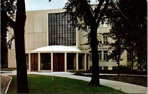 Vintage Architektur Gebäude Eingang Farb Postkarte Mid Century Modern Kuppel - Bild 1 von 1