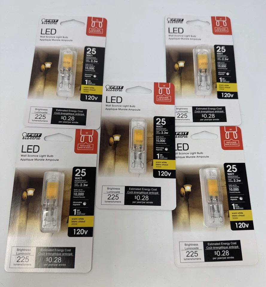 Feit Electric Wedge G9 LED Bulb Soft White 25 Watt Equivalence 1 PK