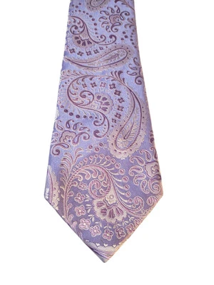 Sean John мужской галстук дизайнерский роскошный фиолетовый белый пейсли красивый - Изображение 1 из 4