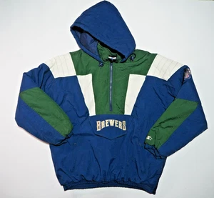 Vintage Starter MLB Milwaukee Brewers Pullover Jacke XXL 90s EXC - Bild 1 von 12